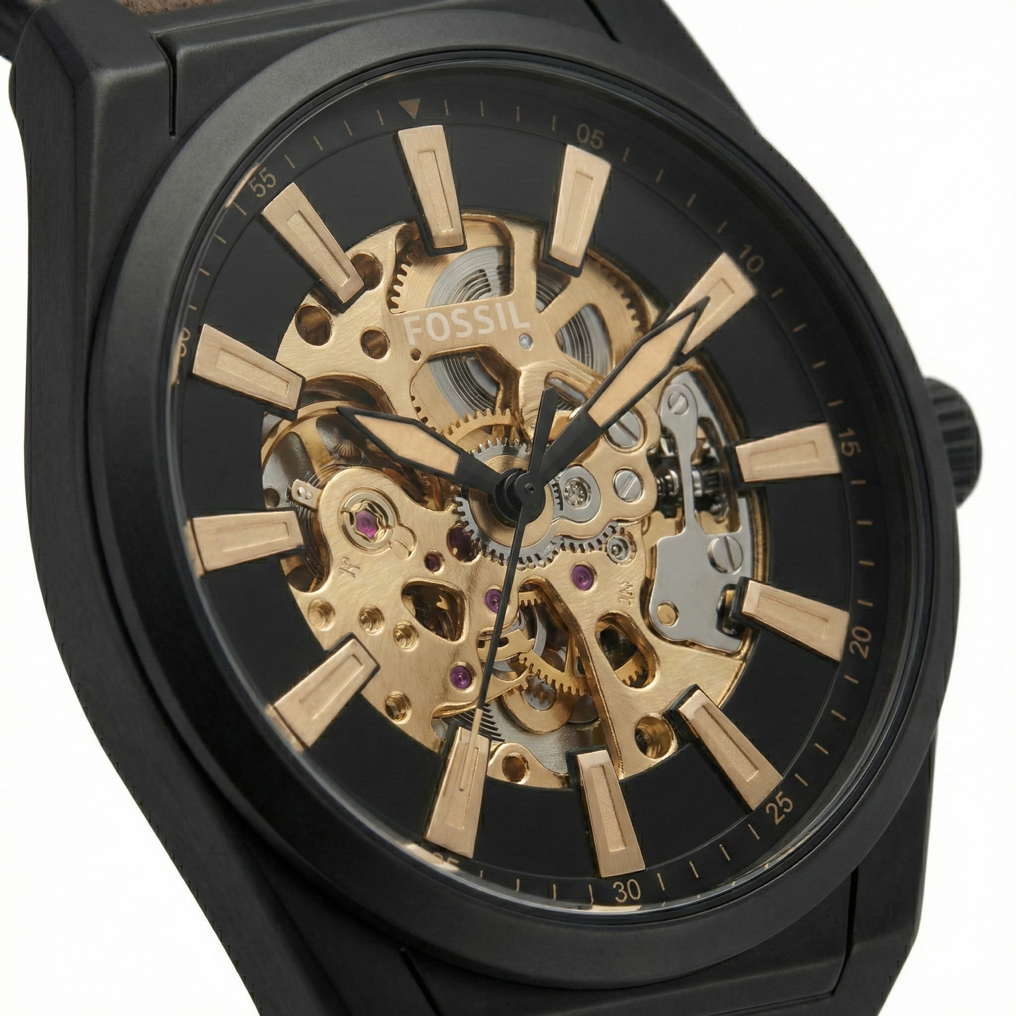 Fossil Everett Automatic – Brown Leather Strap