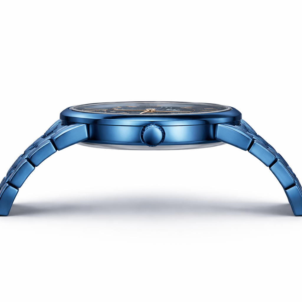 Fossil Minimal Blue Dial Blue Stainless Steel Bracelet
