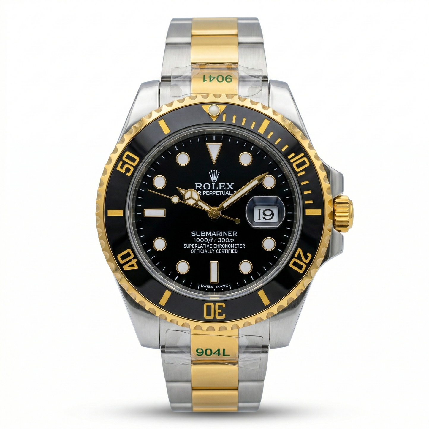 Rolex Submariner Date Black Dial Gold Bezel Two-Tone Steel Bracelet