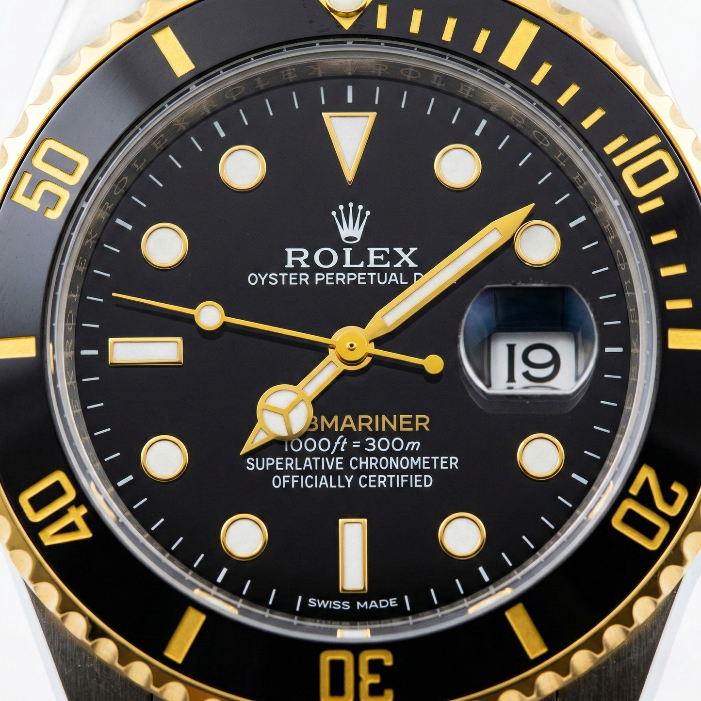 Rolex Submariner Date Black Dial Gold Bezel Two-Tone Steel Bracelet
