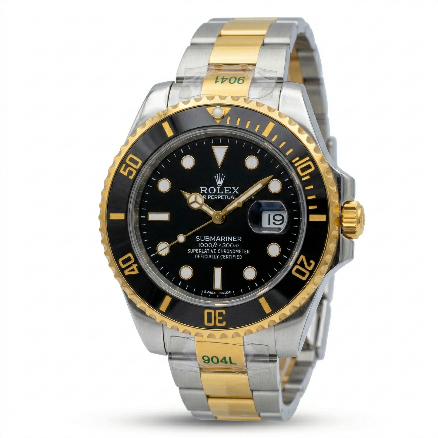 Rolex Submariner Date Black Dial Gold Bezel Two-Tone Steel Bracelet