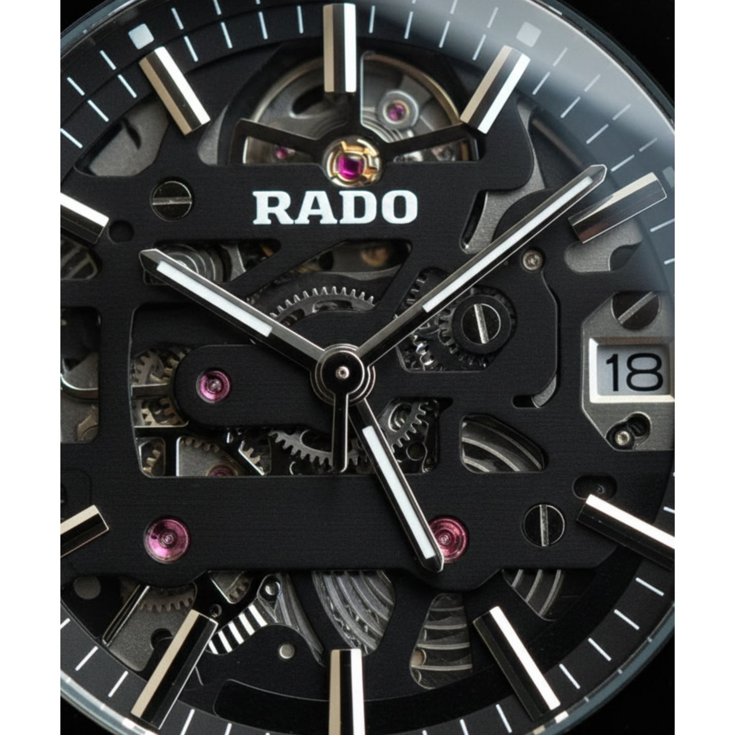 Rado Diastar Black - Skeleton Dial