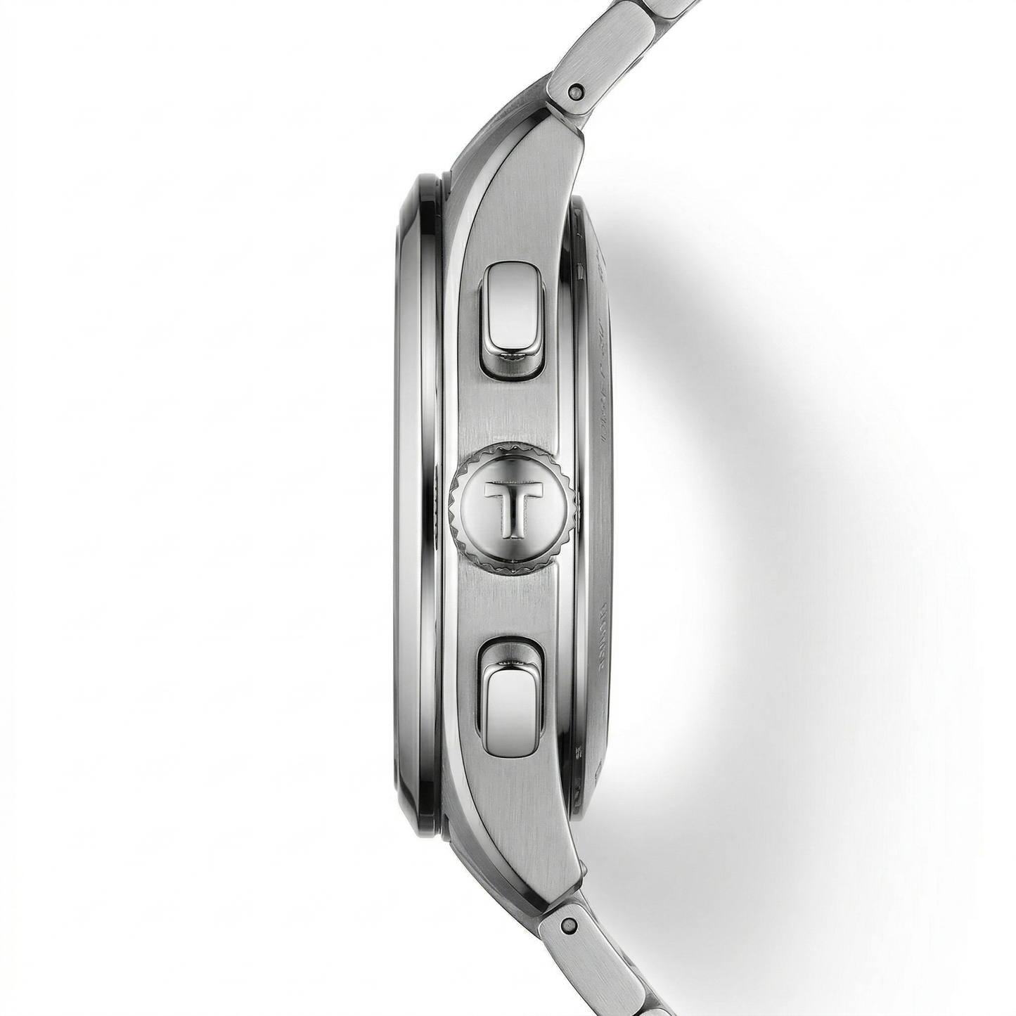 Tissot Chronograph Black Dial Silver Case Stainless Steel Bracelet