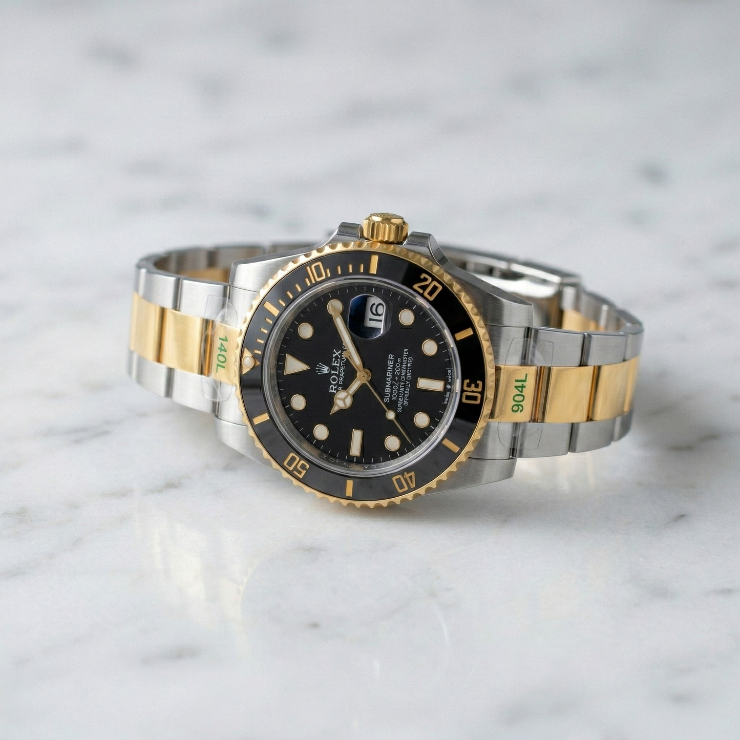 Rolex Submariner Date Black Dial Gold Bezel Two-Tone Steel Bracelet