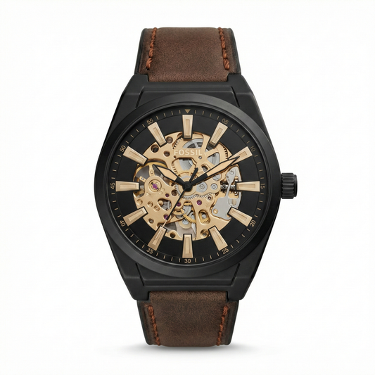 Fossil Everett Automatic – Brown Leather Strap