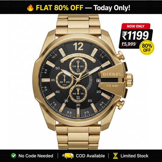 Diesel Only The Brave – Gold Black Chronograph