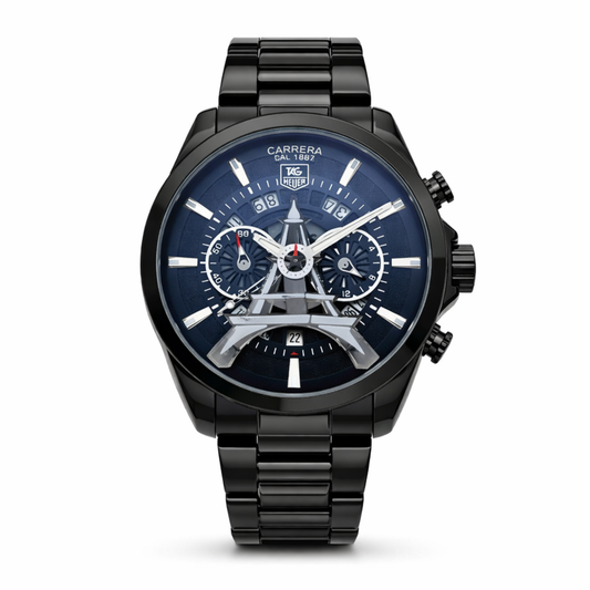 TAG Heuer Carrera Eiffel Tower Dial Black Case Metal Bracelet