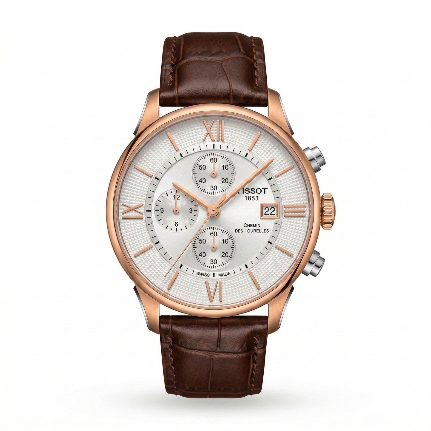 Tissot Chemin 1853 – White Dial Brown Leather Chronograph