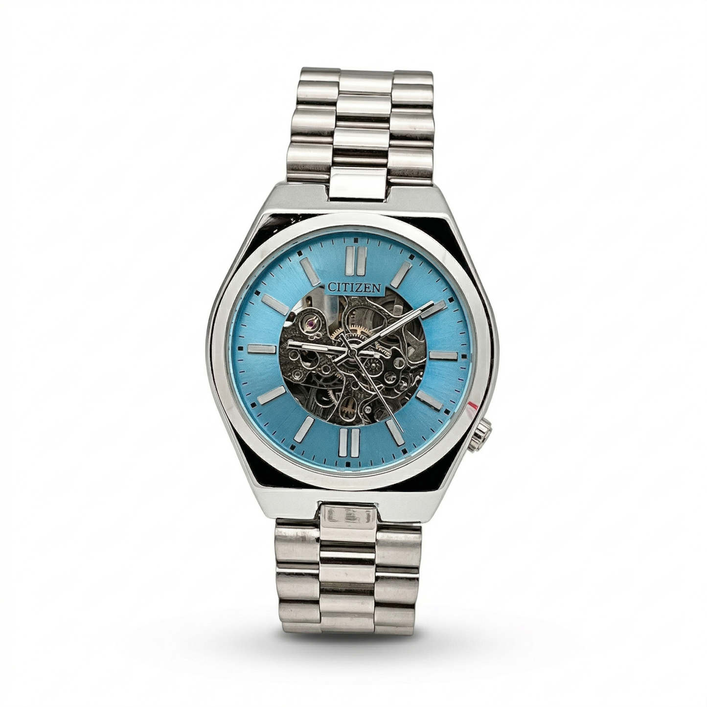 Citizen Skeleton Automatic Style Silver Case Steel Bracelet