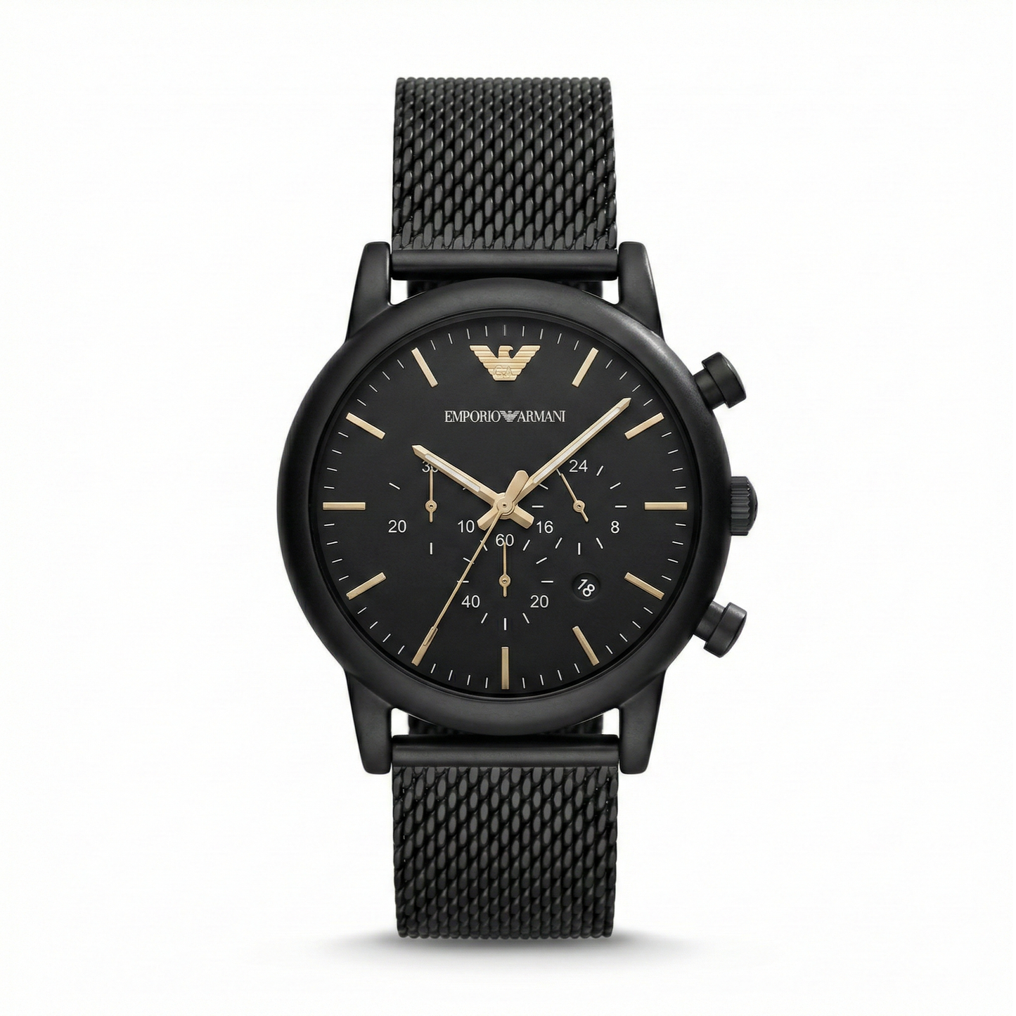 Emporio Armani Luigi AR196 – Black Chronograph Mesh