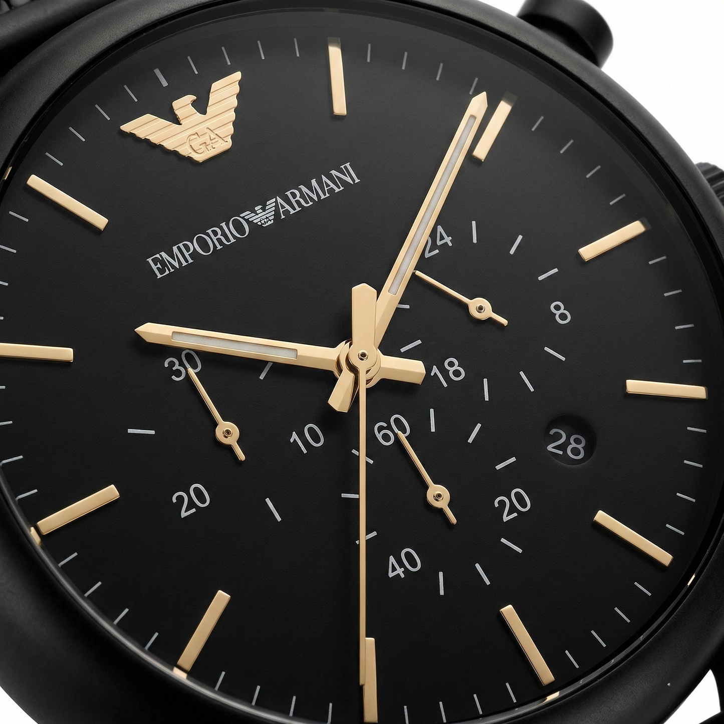 Emporio Armani Luigi AR196 – Black Chronograph Mesh