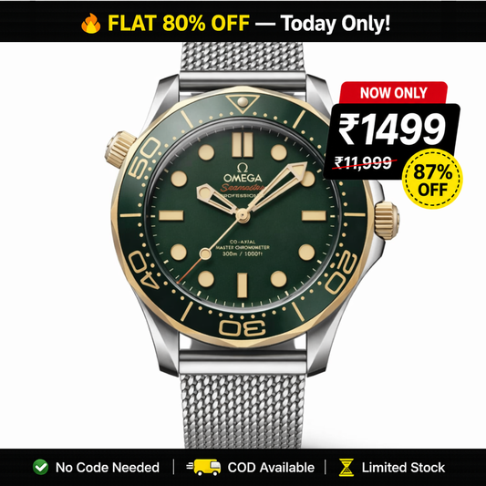 Aurex Diver Classic – Silver Case Green Dial Mesh Bracelet