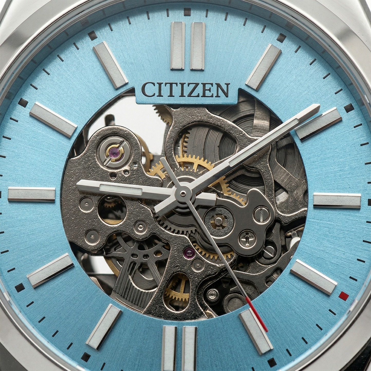 Citizen Skeleton Automatic Style Silver Case Steel Bracelet