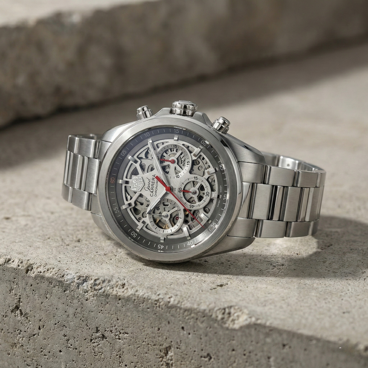 Tag Heuer - Luxury Open Dial Chronograph – Silver Edition