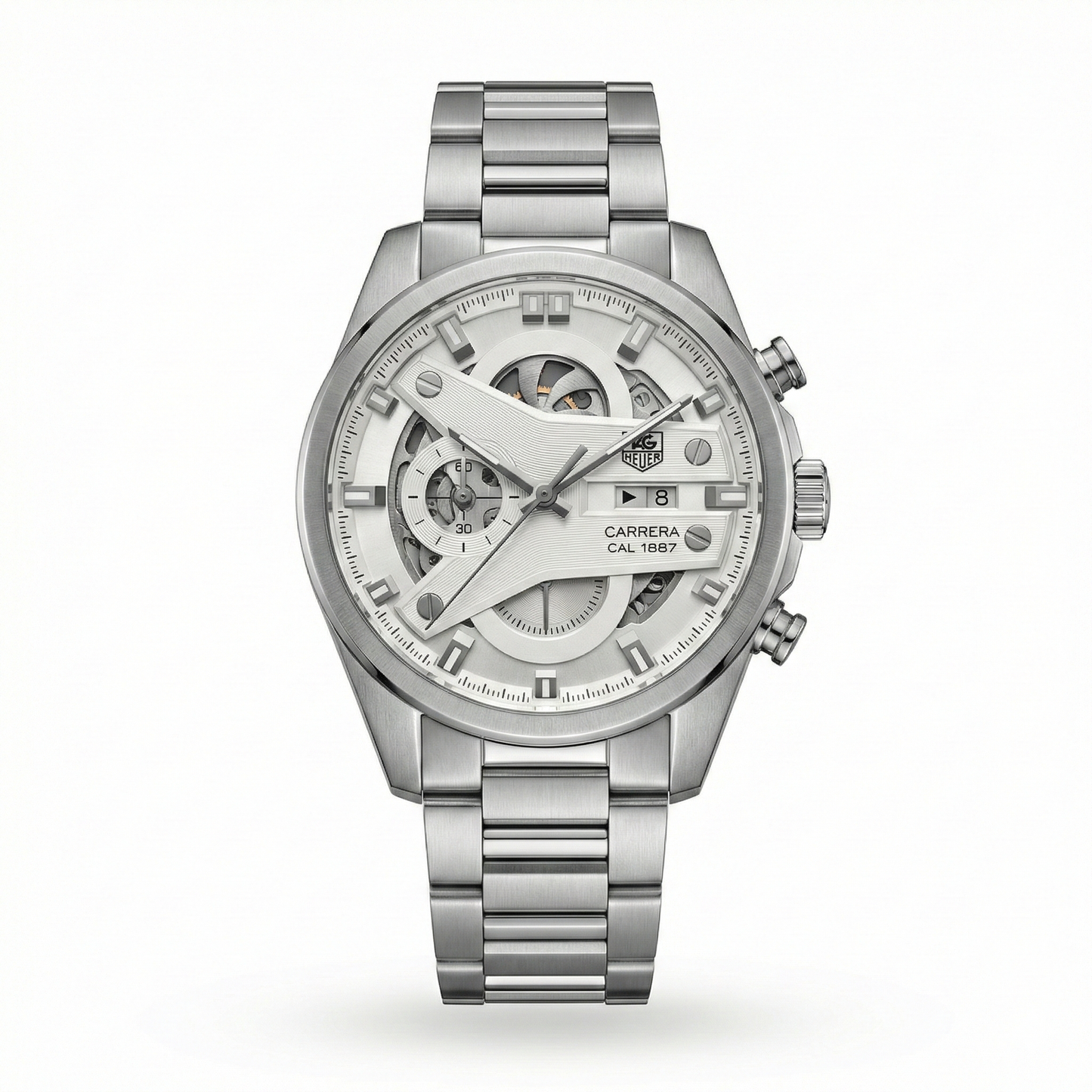 Tag Heuer CR7 G2C Skeleton Chronograph – Stainless Steel White