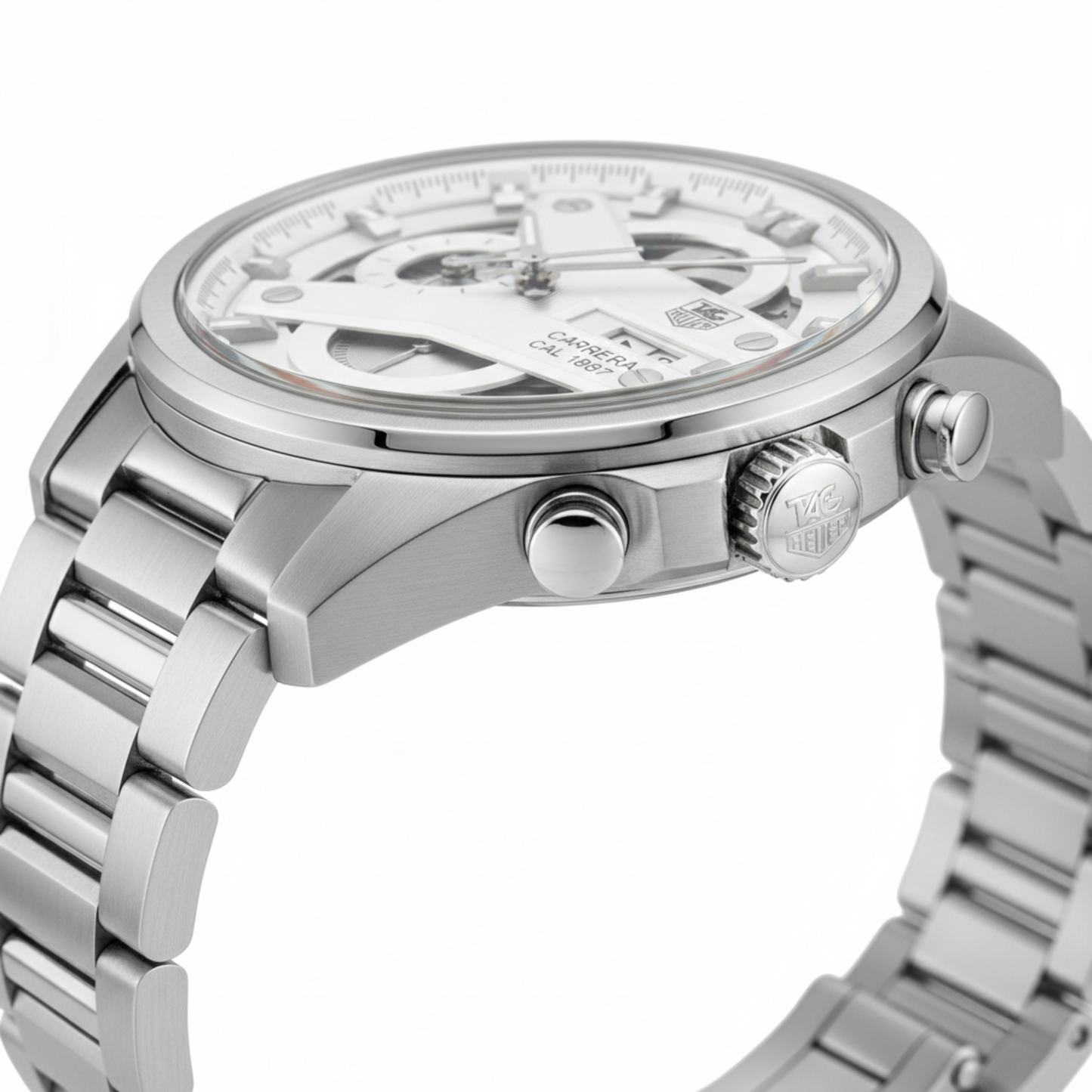 Tag Heuer CR7 G2C Skeleton Chronograph – Stainless Steel White