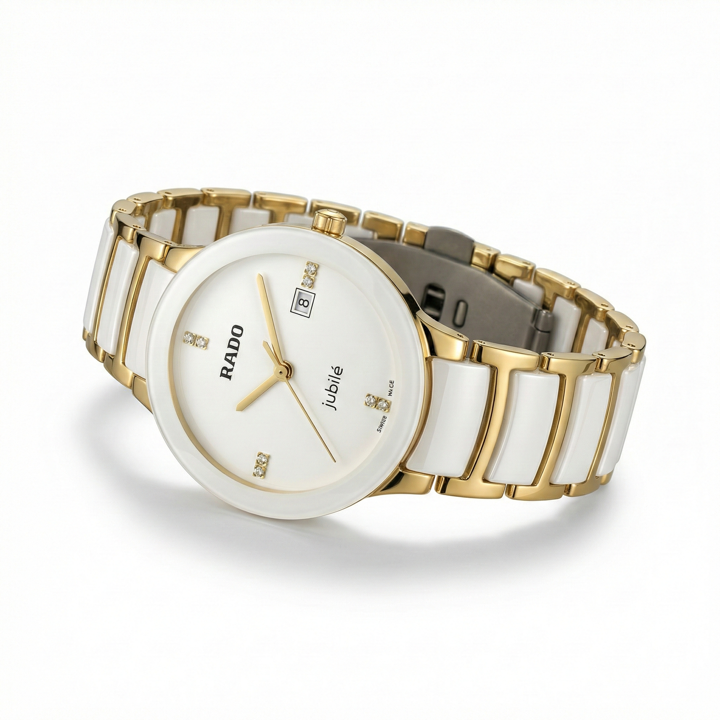 Rado Jubile Round White – Gold Accents