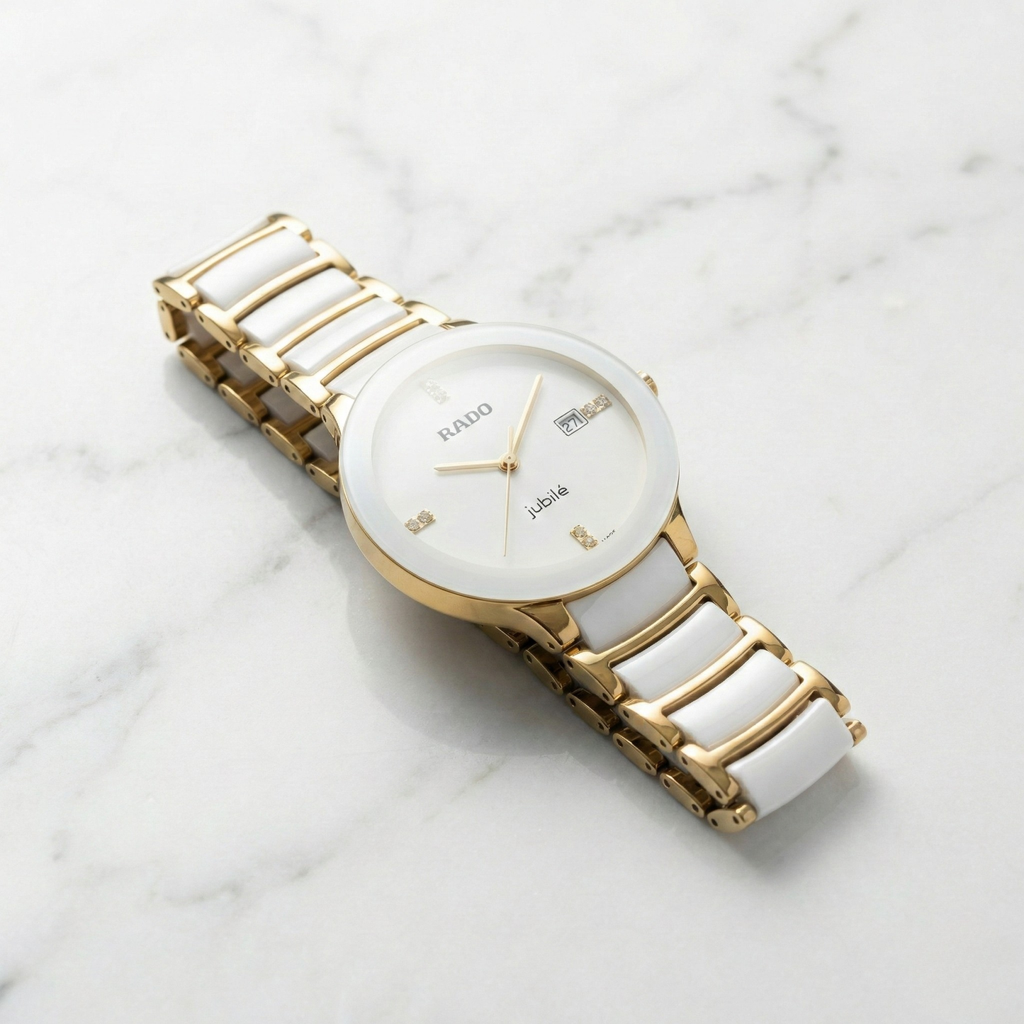 Rado Jubile Round White – Gold Accents