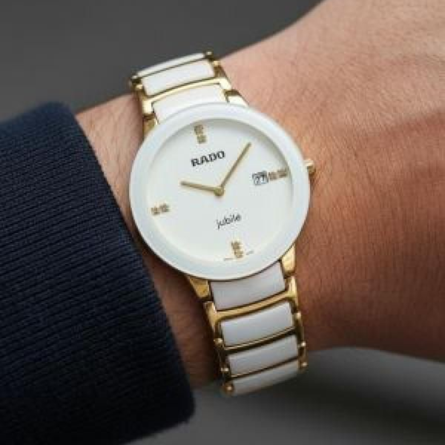 Rado Jubile Round White – Gold Accents