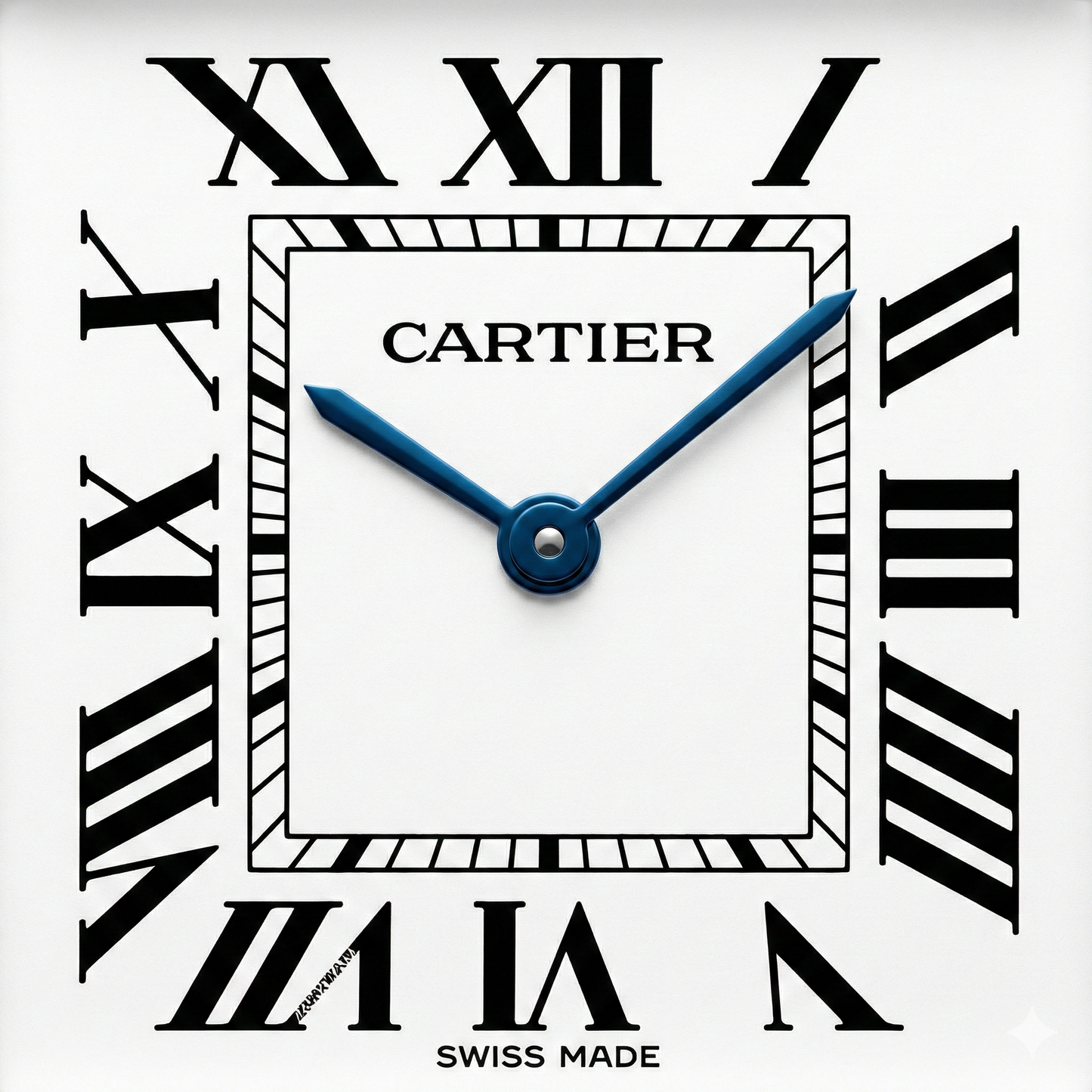 Cartier Slim Rectangular – Brown Leather Strap