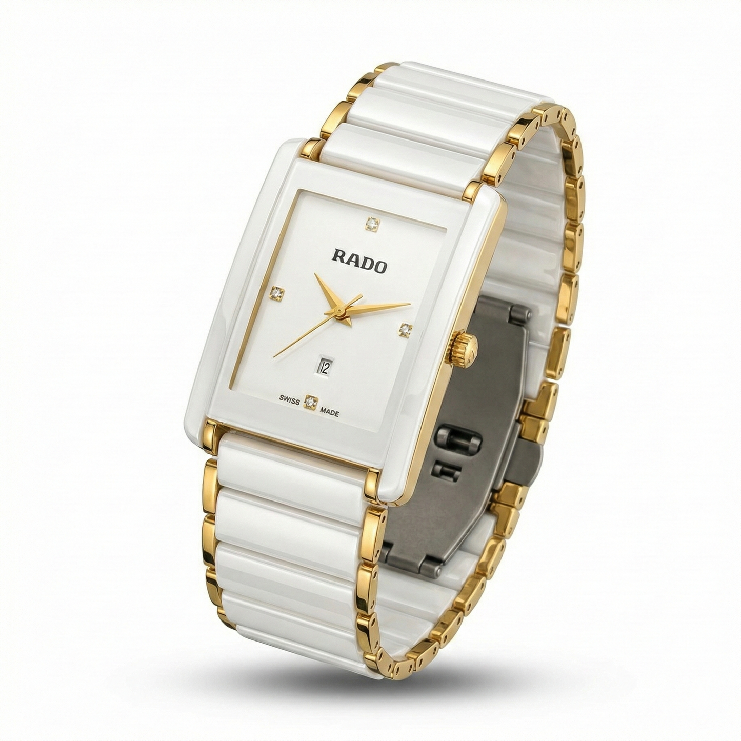 Rado Jubile Square White – Gold Accents