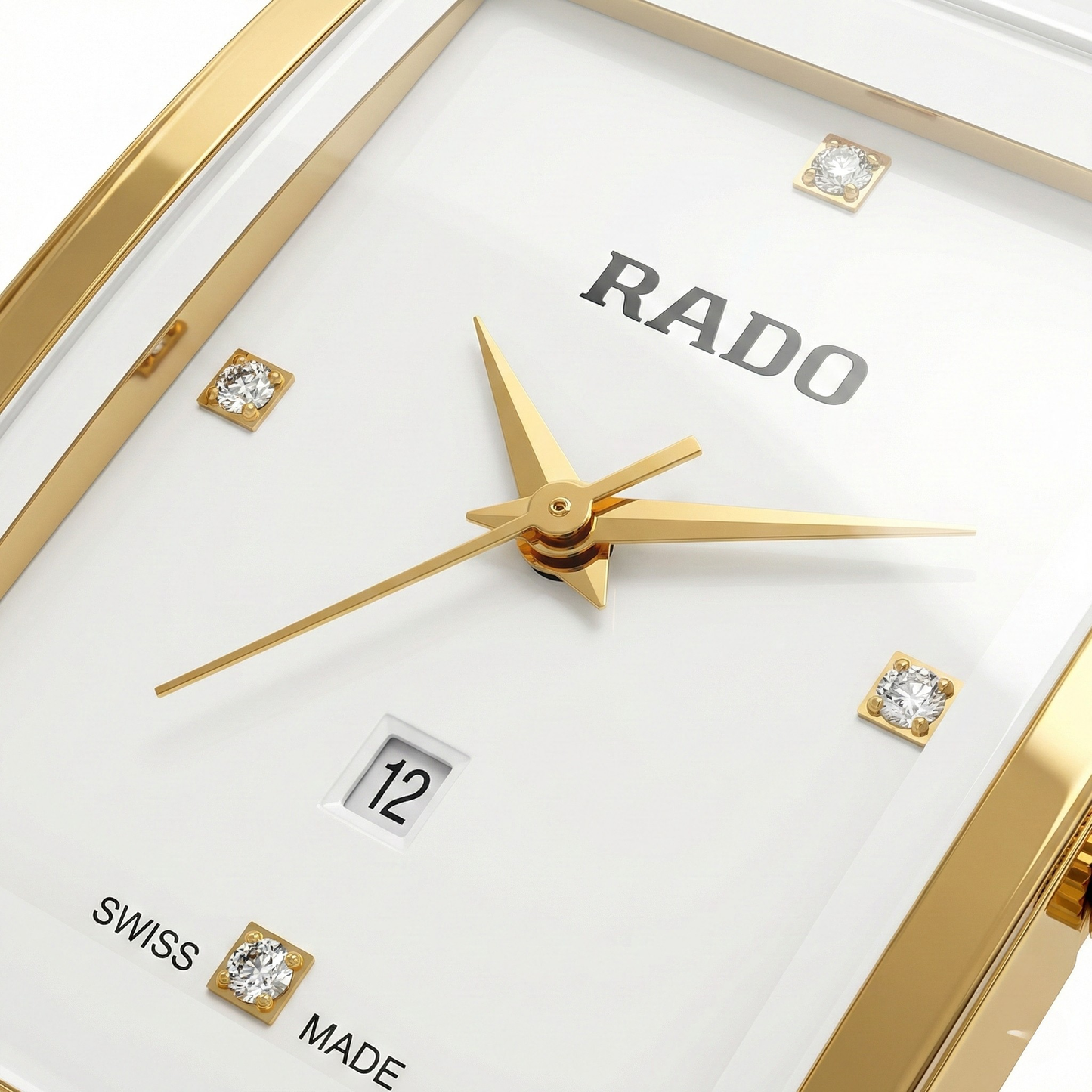 Rado Jubile Square White – Gold Accents