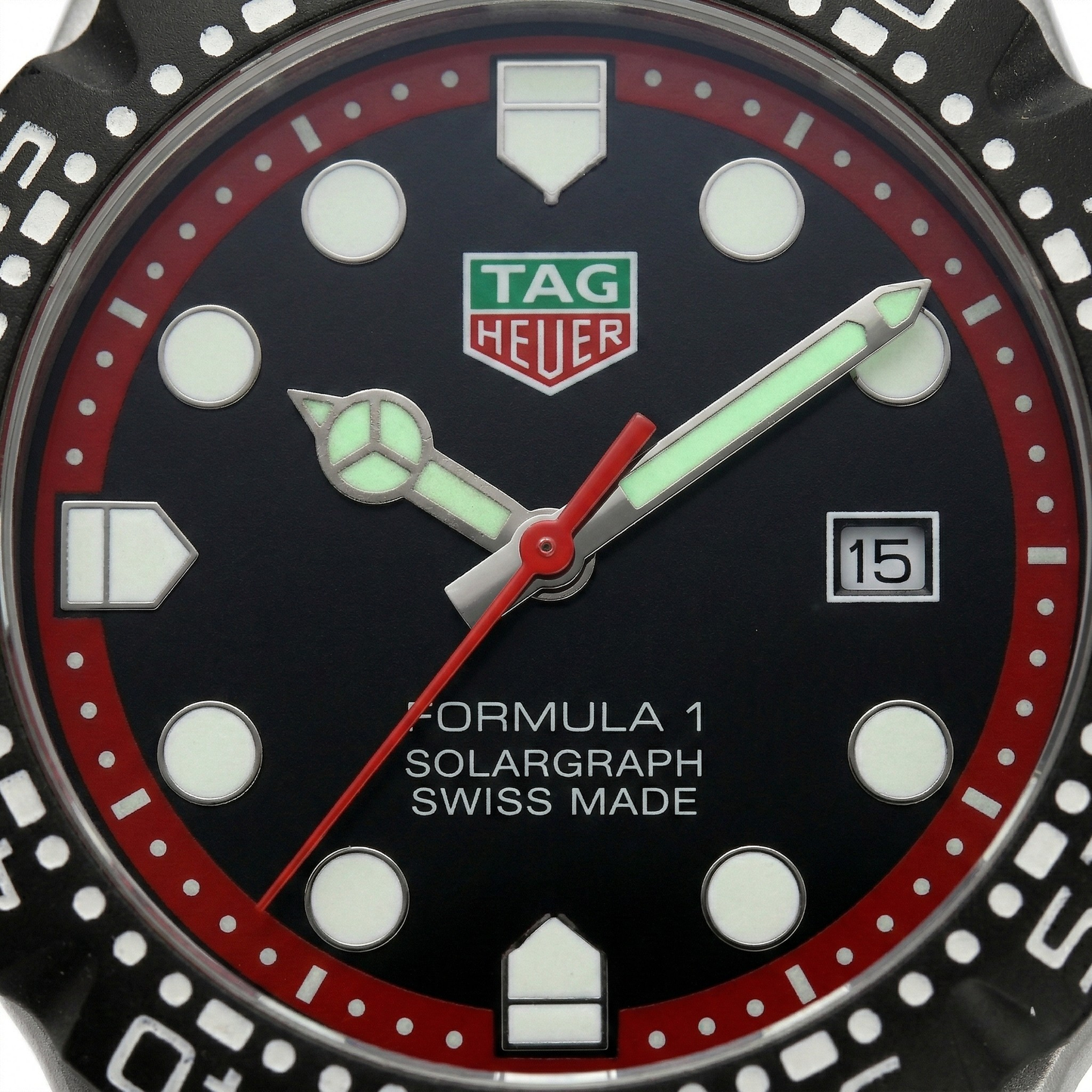 TAG Heuer Formula 1 Solargraph Black Dial Silver Case Stainless Steel Bracelet