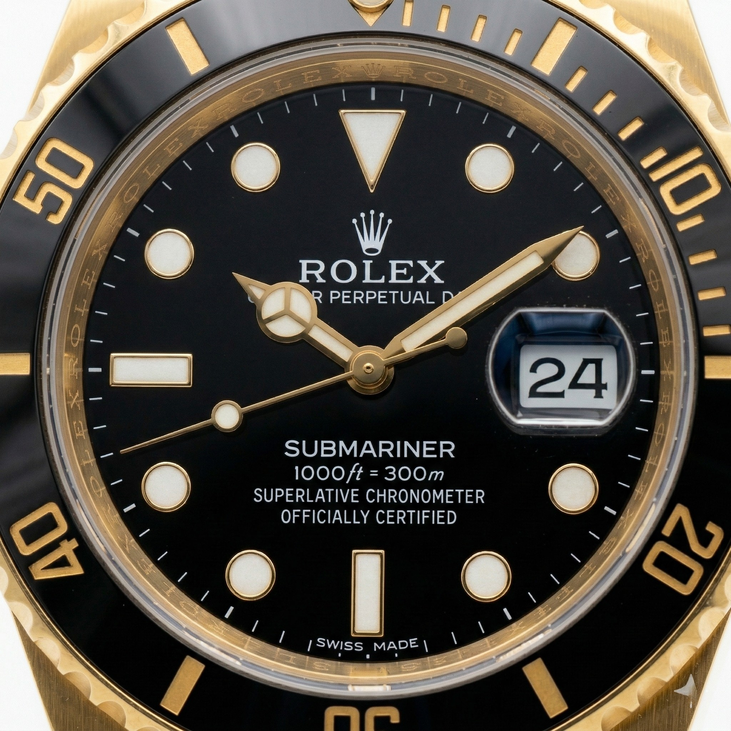 Rolex Submariner Style Gold Diver Watch – Gold Case Metal Bracelet