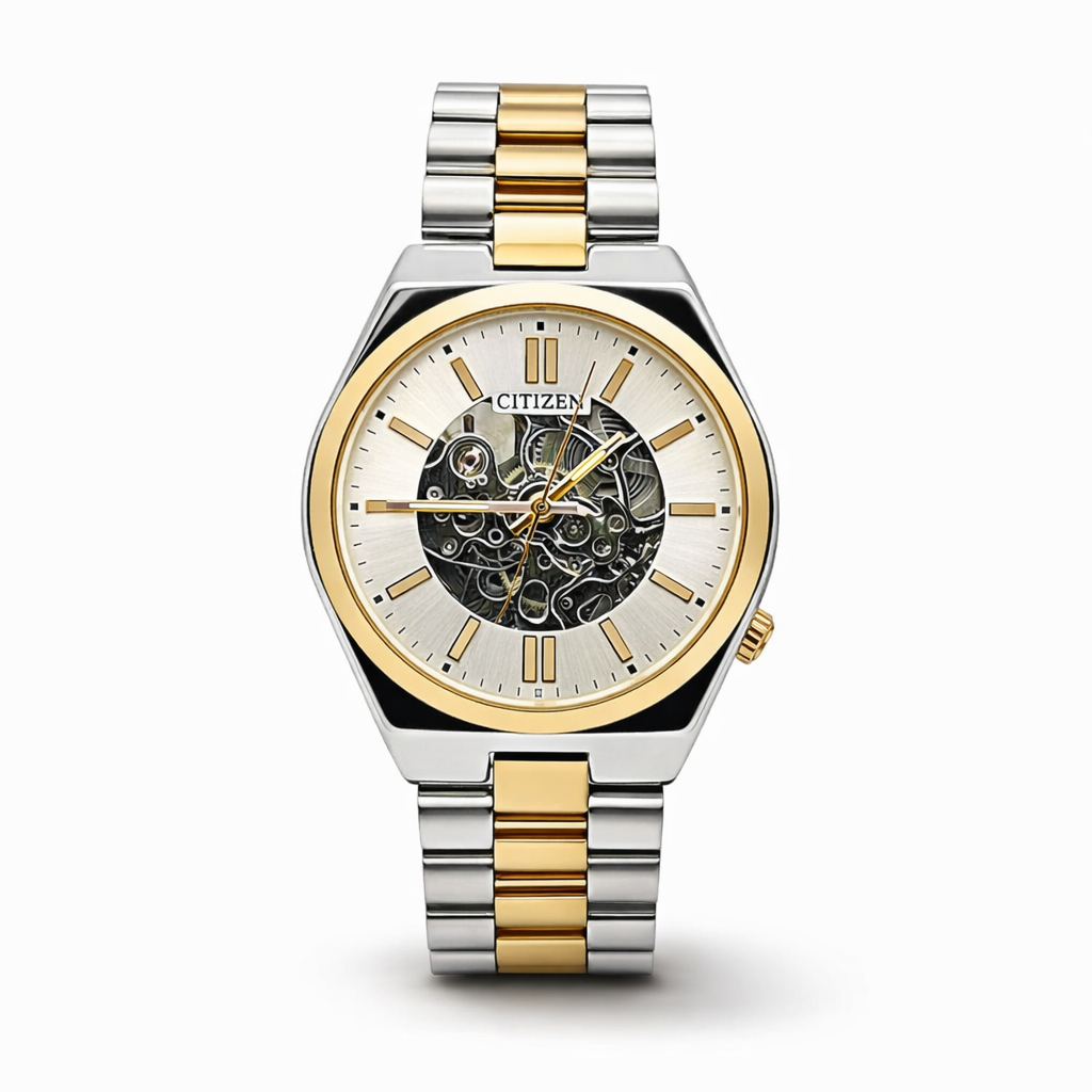 Citizen Open-Heart Skeleton Two-Tone Gold Steel Watch