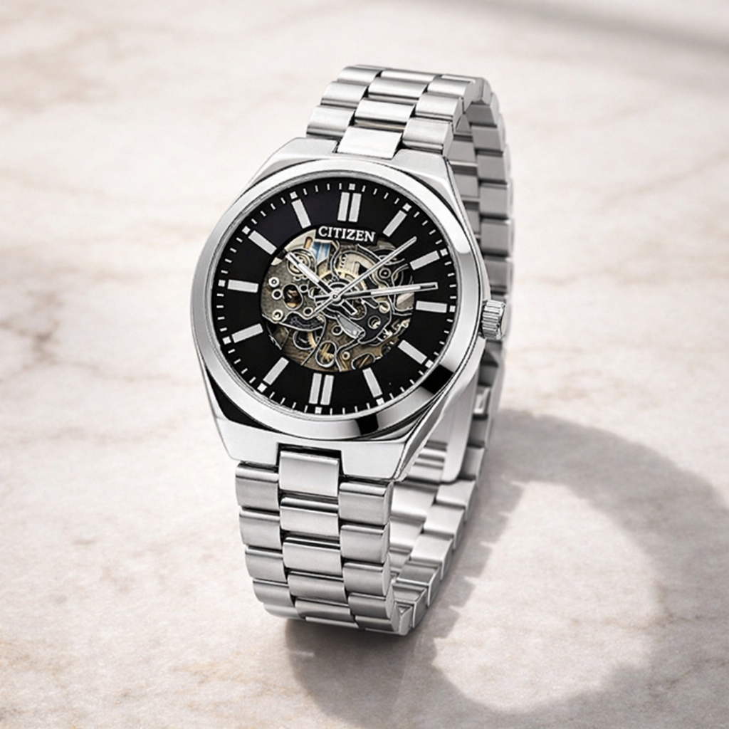 Silver Case Black Dial Street