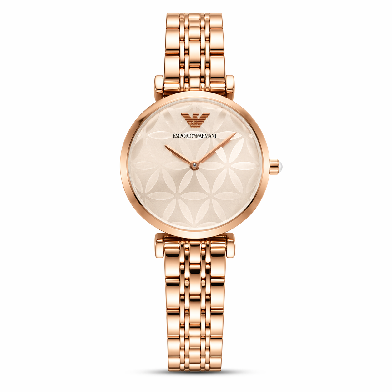 Emporio Armani Geometric Elegance Dial Watch – Rose Gold Case Stainless Steel Bracelet