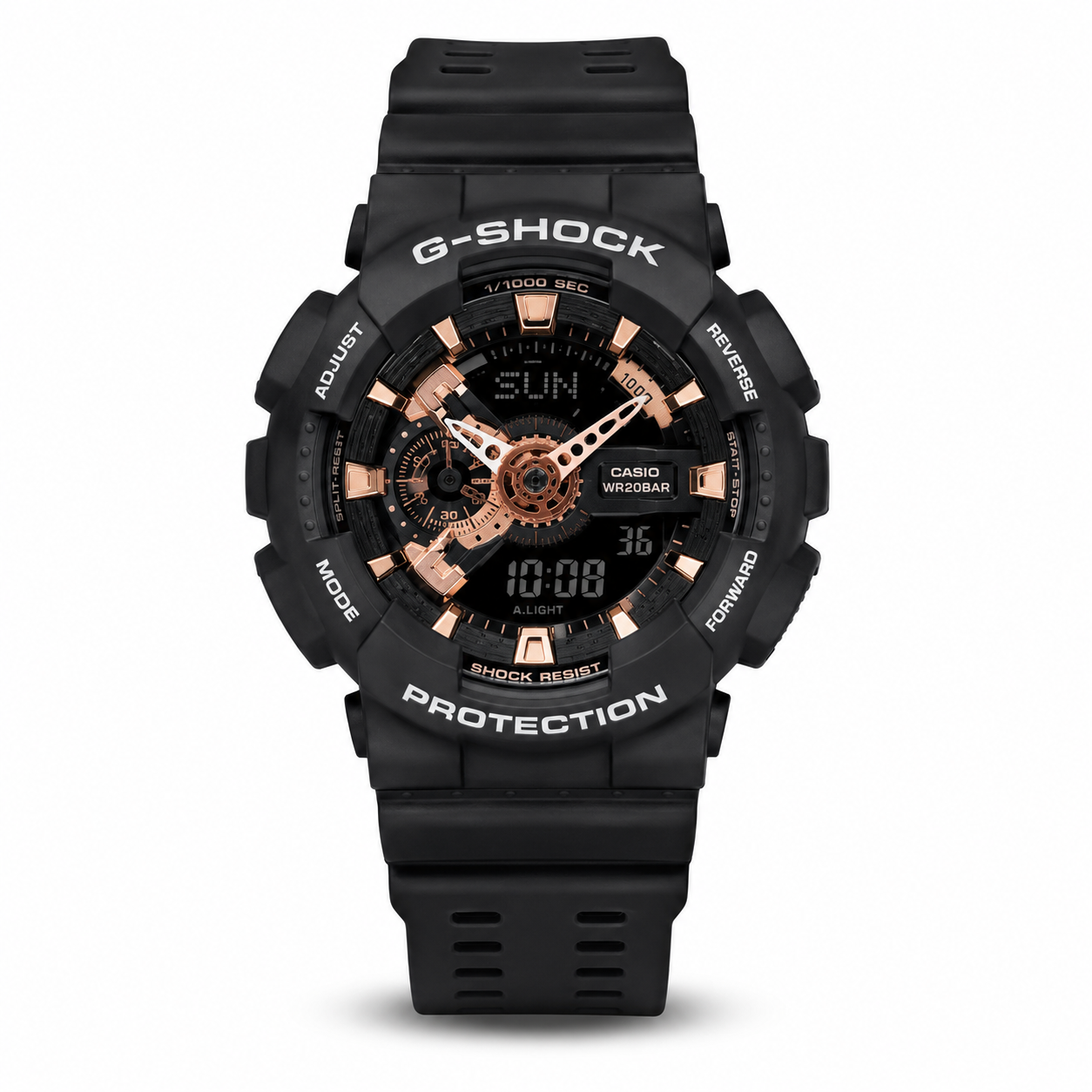 Casio G-SHOCK Analog Digital Black Resin Strap Watch – Rose Gold Edition