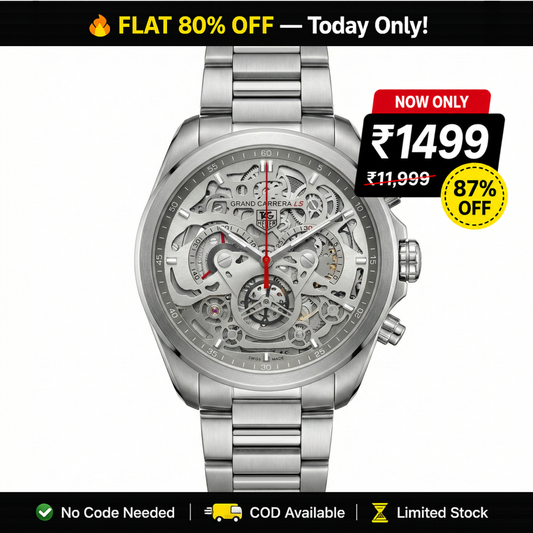 Tag Heuer - Luxury Open Dial Chronograph – Silver Edition